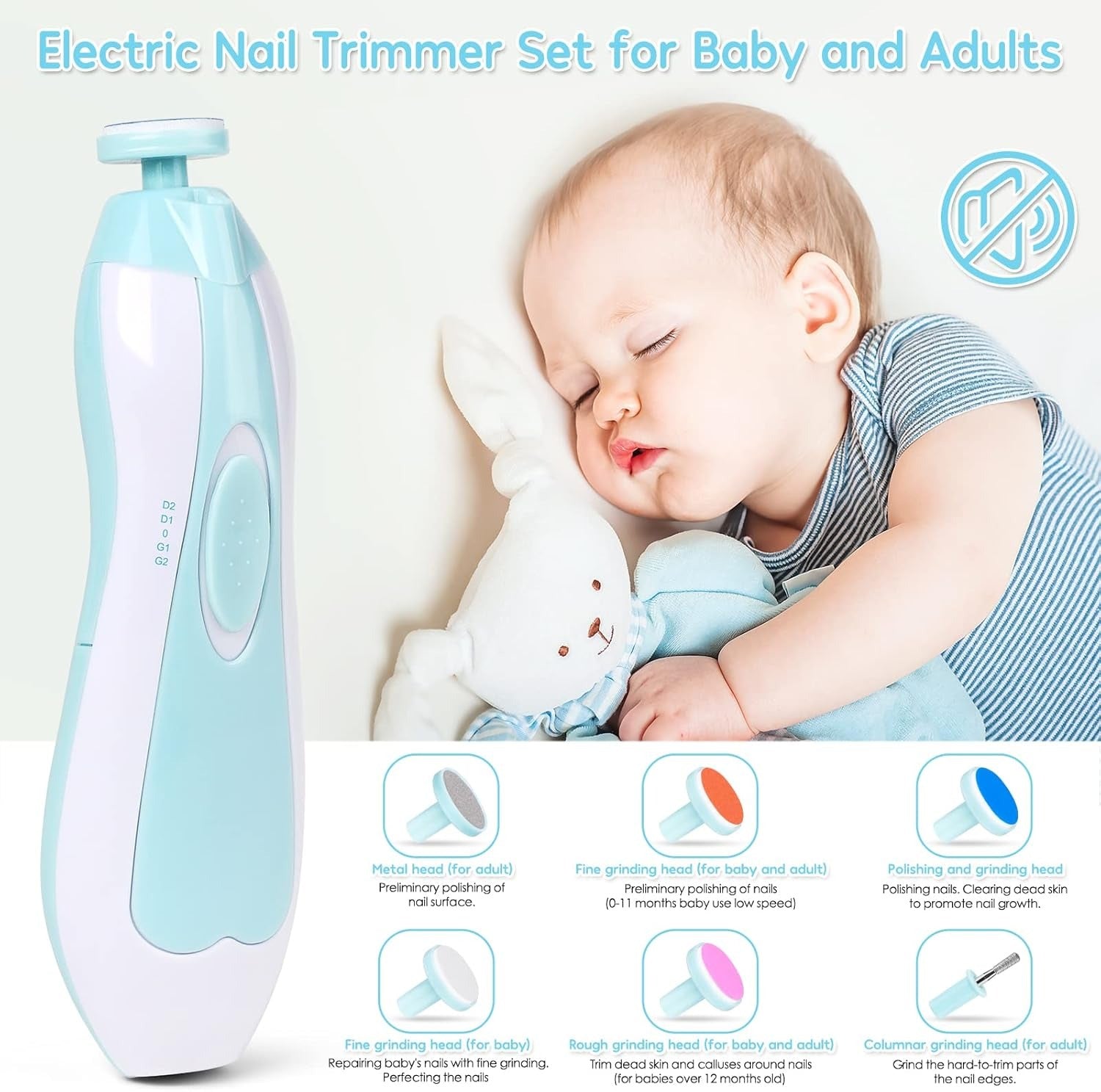 👶 Electric Baby Care Nail Clipper – Safe &amp; Silent Nail Cutter 💅✨