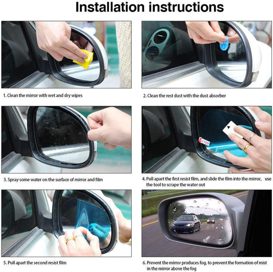 HD Nano Clear Protective Sticker Film for Car Mirrors