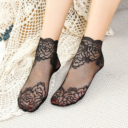 💋 Ladies Fashion Lace Socks