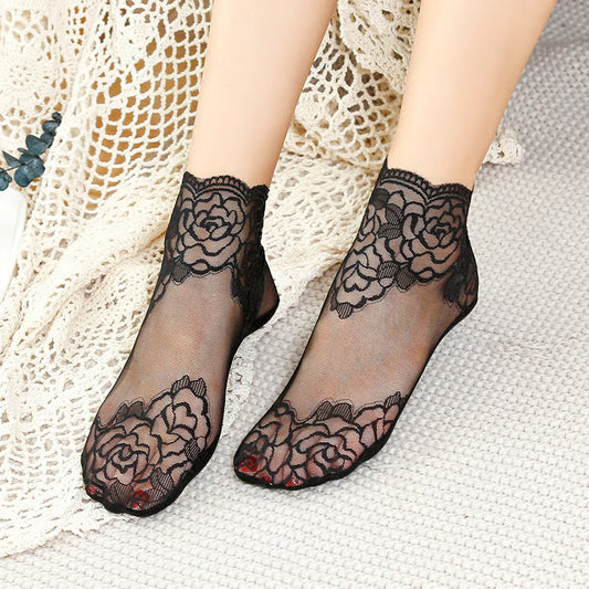 💋 Ladies Fashion Lace Socks