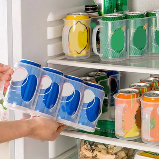 Refrigerator Storage Box Space Saving Drink Rack Kitchen Accessories