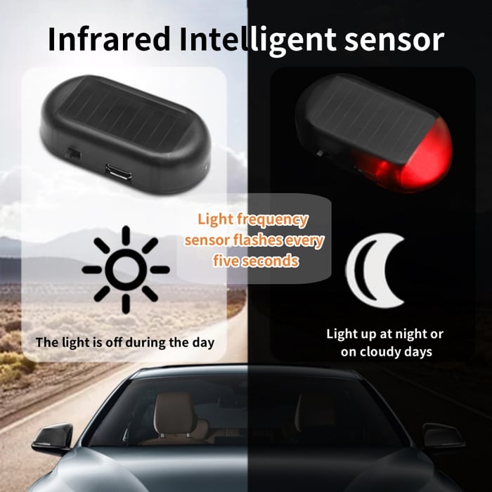Vehicle mounted solar anti-theft light