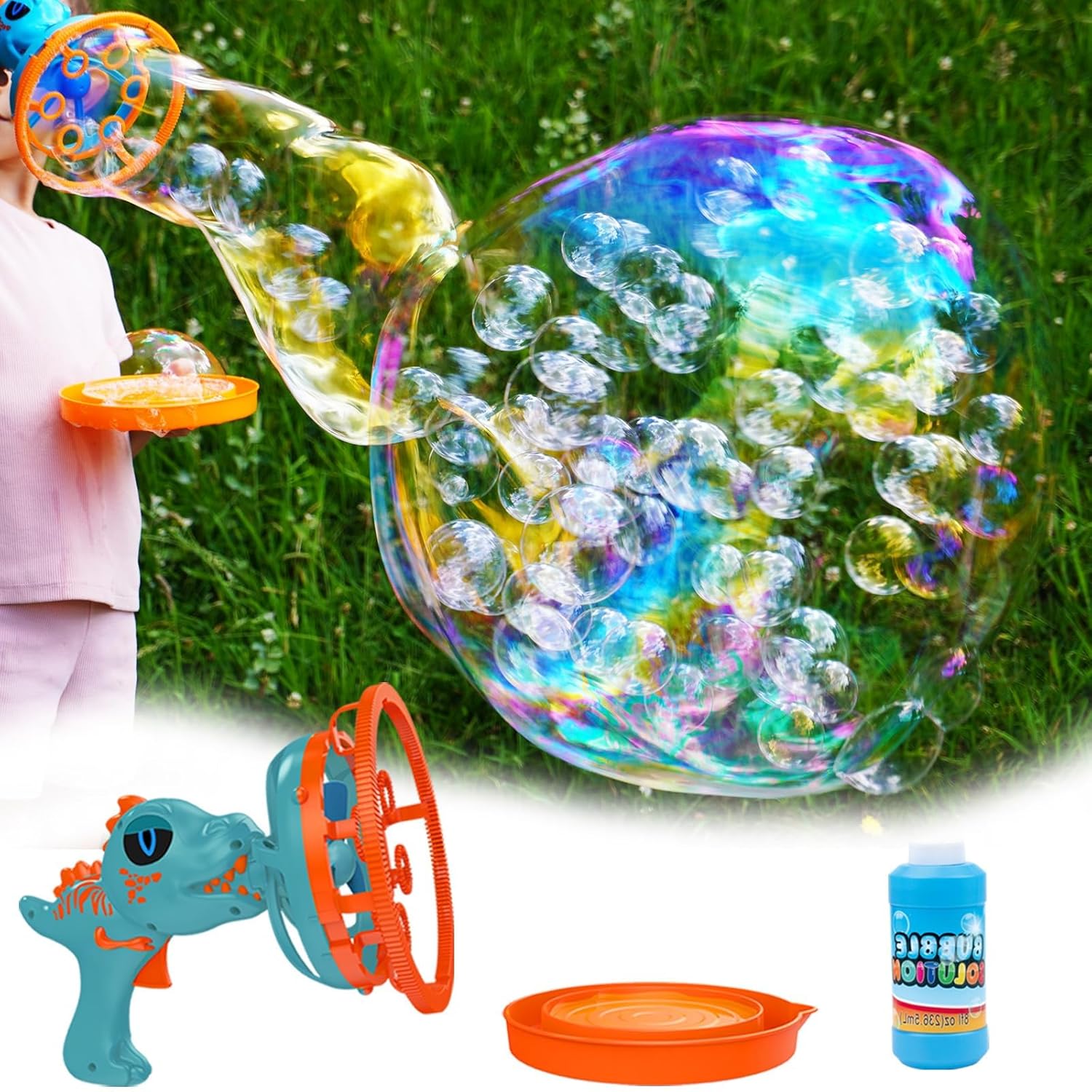 Dinosaur Bubble Machine Gun for Kids