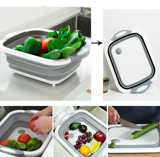 Folding Drain Basket Plus Cutting Board
