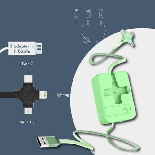 Three In One Charging Type C Cable Roll