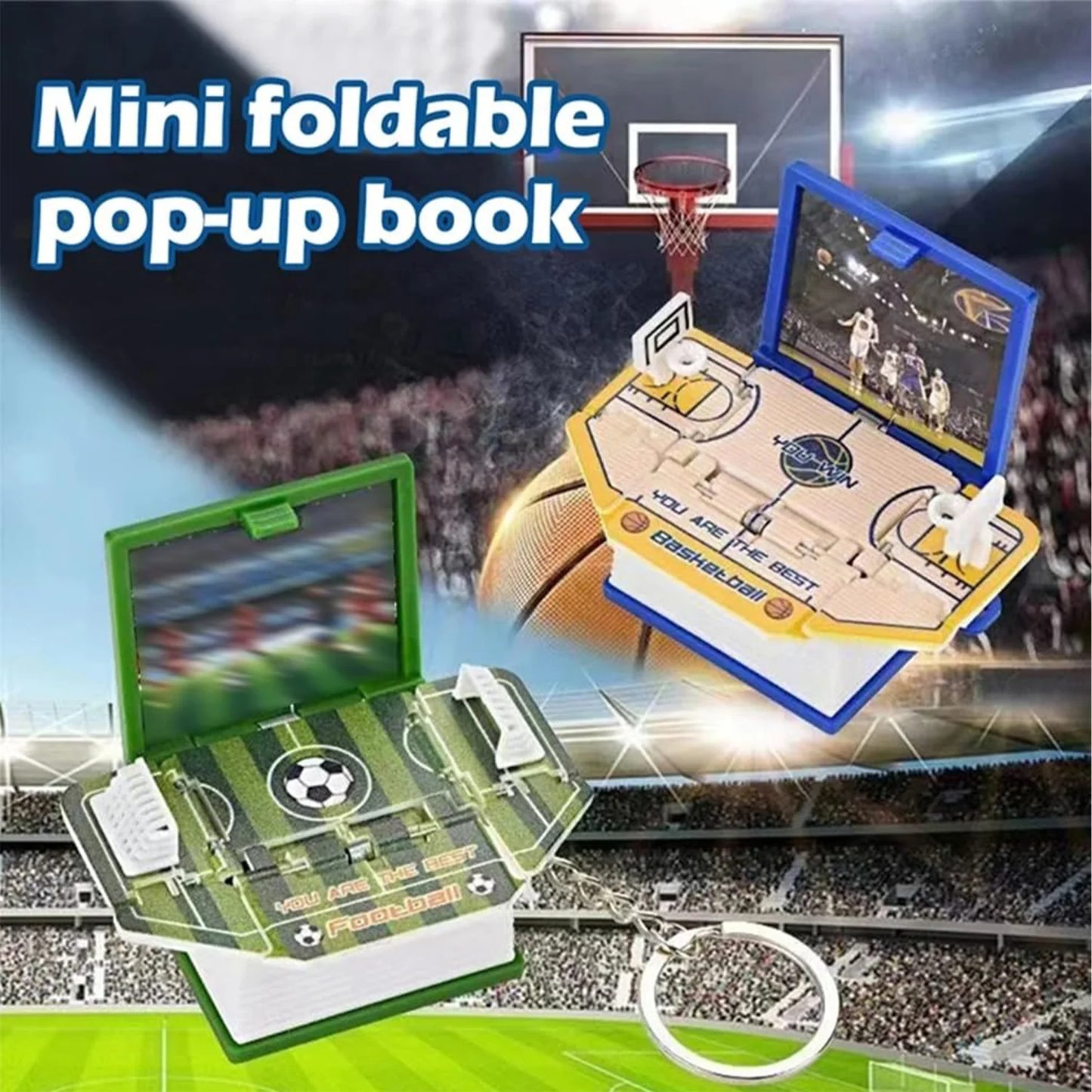 3d Stereo Football Book Key Chain