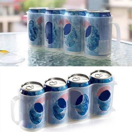 Refrigerator Storage Box Space Saving Drink Rack Kitchen Accessories