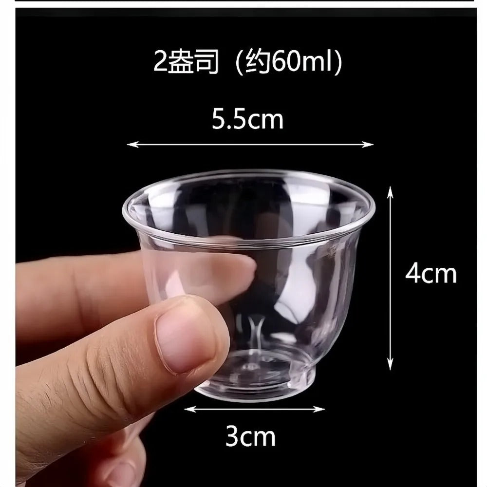 Reusable and Disposable Transparent Plastic Cups