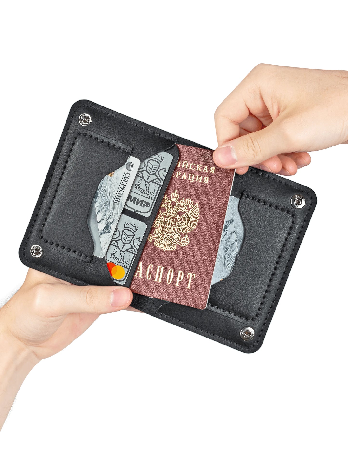 🧳 Premium Travel Wallet – Compact Leather Essentials Holder 🖤