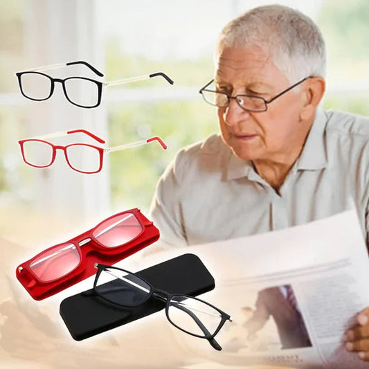 portable thin ultra light reading glasses with case