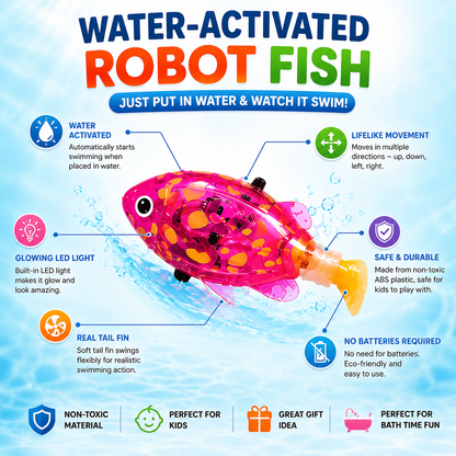Colorful Robot Fish Waterproof Aquarium Bath