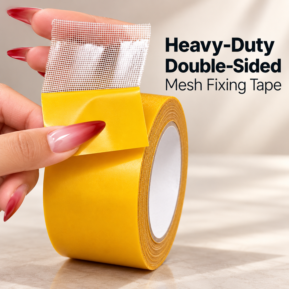 Heavy-Duty Double-Sided Mesh Fixing Tape 🛠️📏