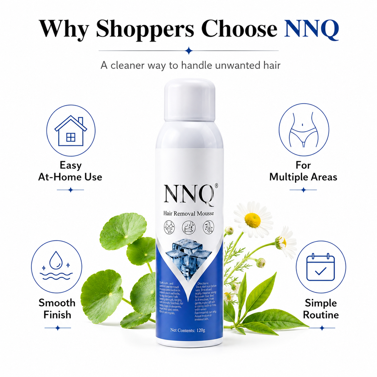 NNQ hair Removal Spray for Men & Women