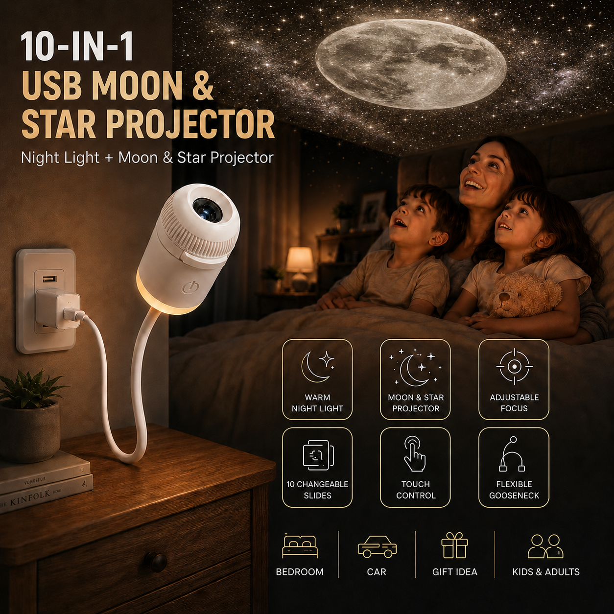 Galaxy Projector Night Light With Projection Discs | 100% Original