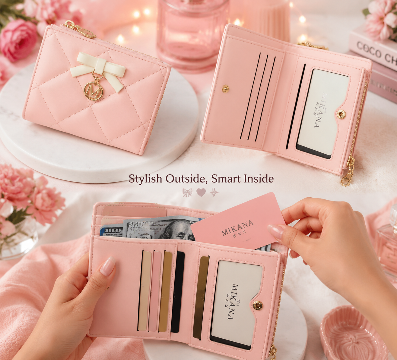 🎀 Elegant Quilted Women’s Wallet