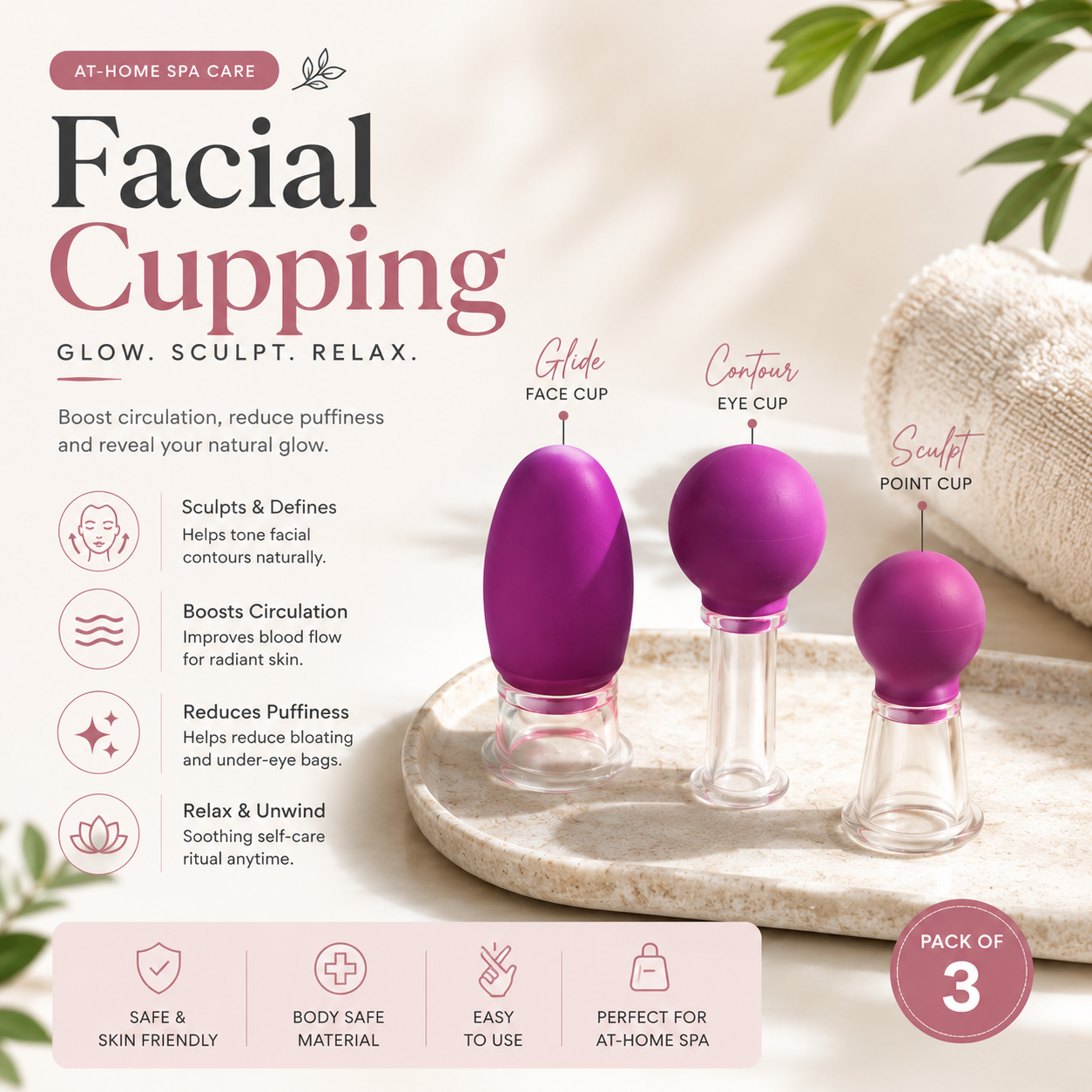 Facial Cupping Glow Tool