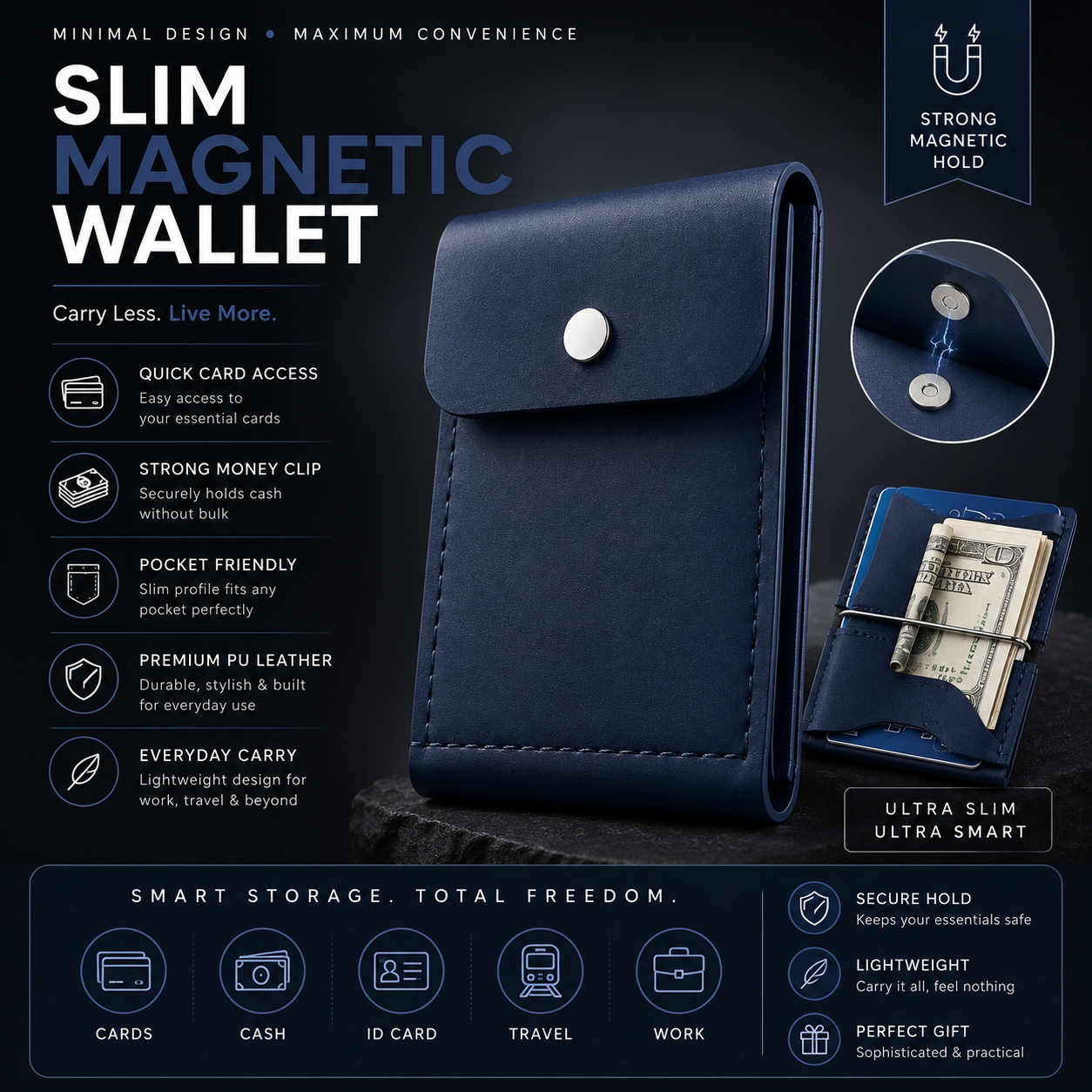 Slim Magnetic Wallet