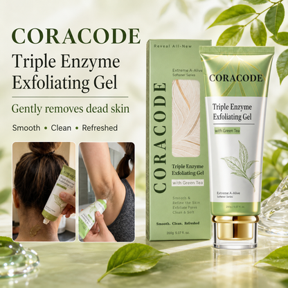 Coracode Triple Enzyme Exfoliating Gel with Green Tea