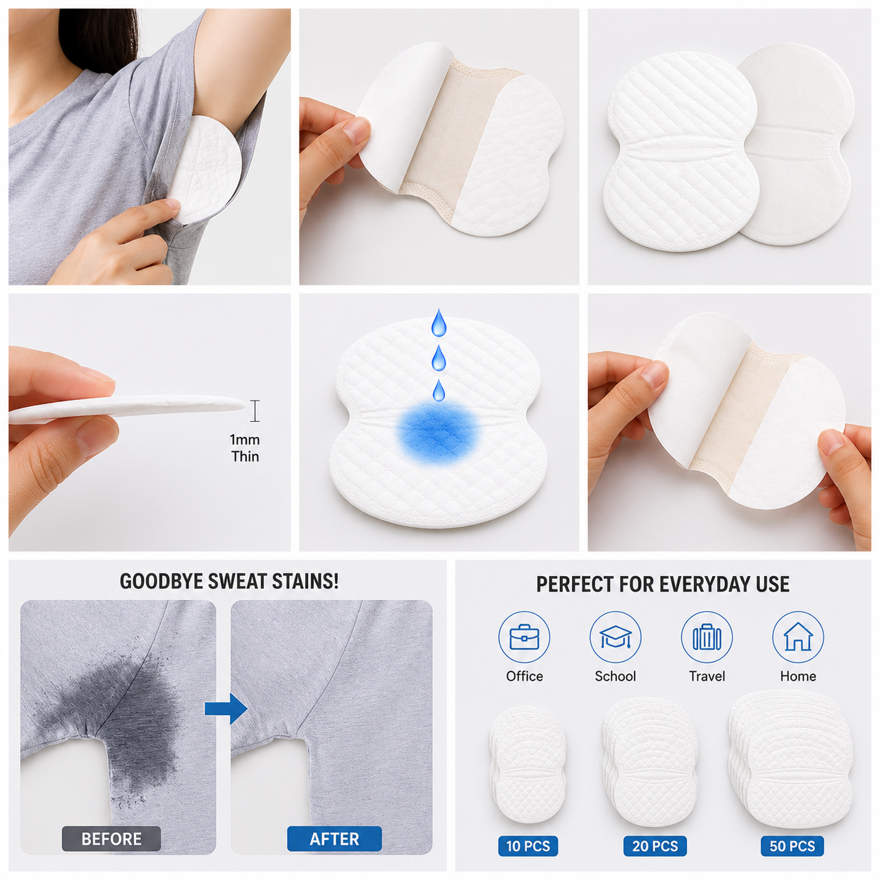 Disposable Underarm Sweat Pads