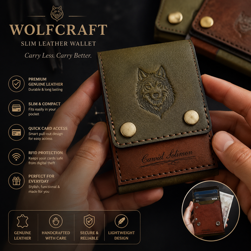 WolfCraft Slim Leather Wallet