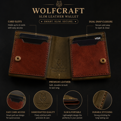 WolfCraft Slim Leather Wallet