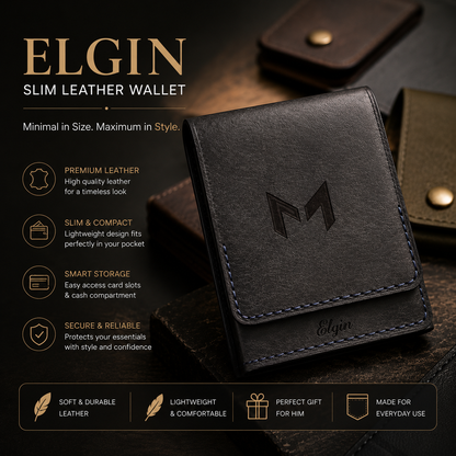 ELGIN Slim Leather Wallet