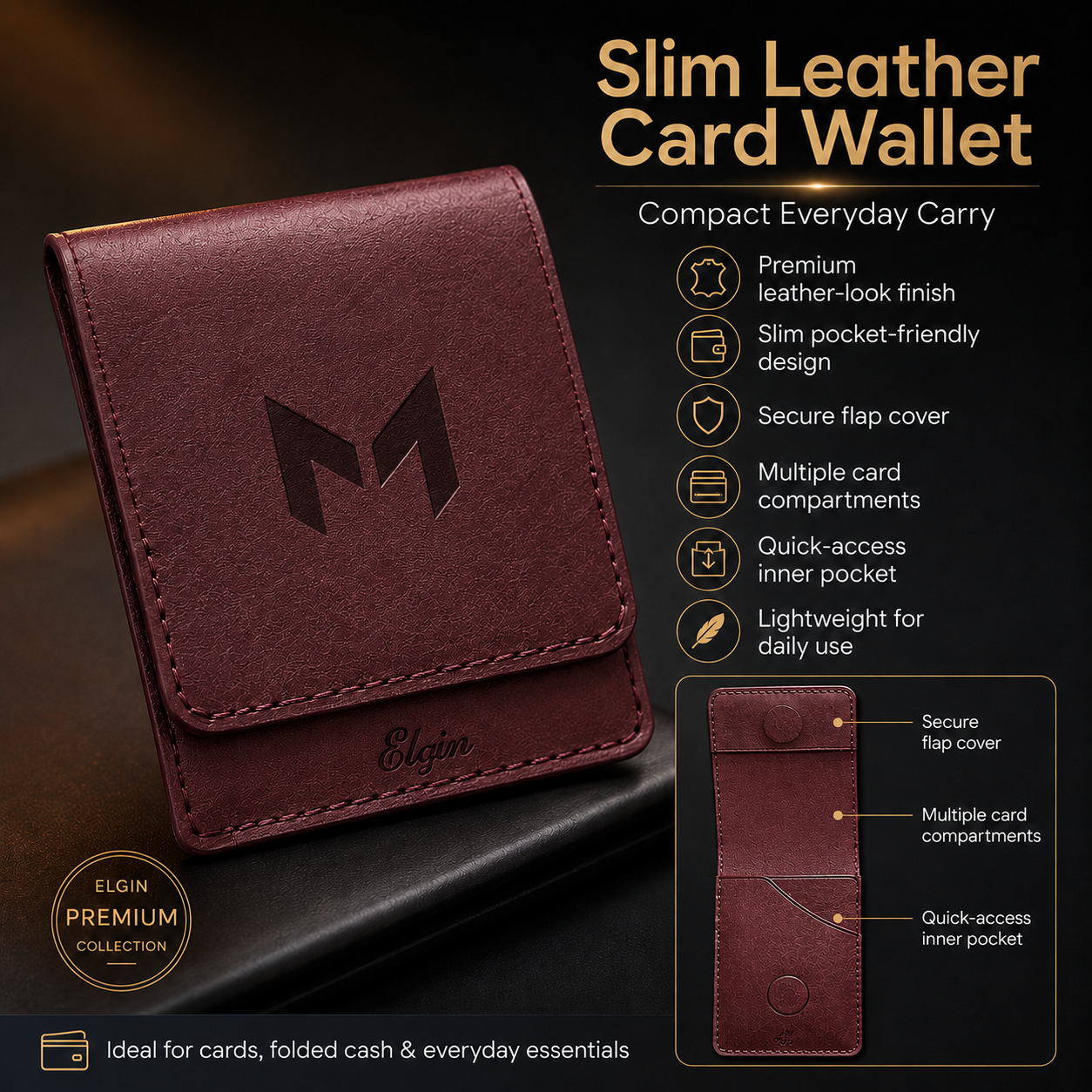 ELGIN Slim Leather Wallet