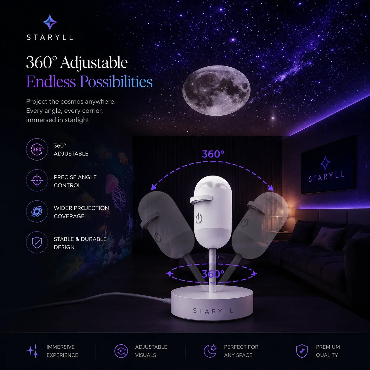 Galaxy Projector Night Light With Projection Discs | 100% Original