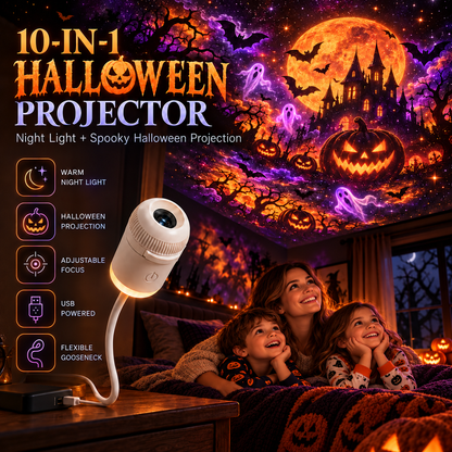 🎃 BooGlow™ Halloween Projector Lamp