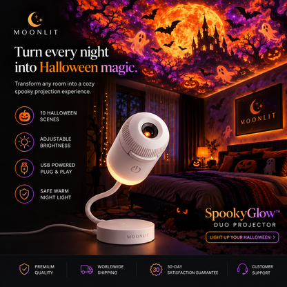 🎃 BooGlow™ Halloween Projector Lamp