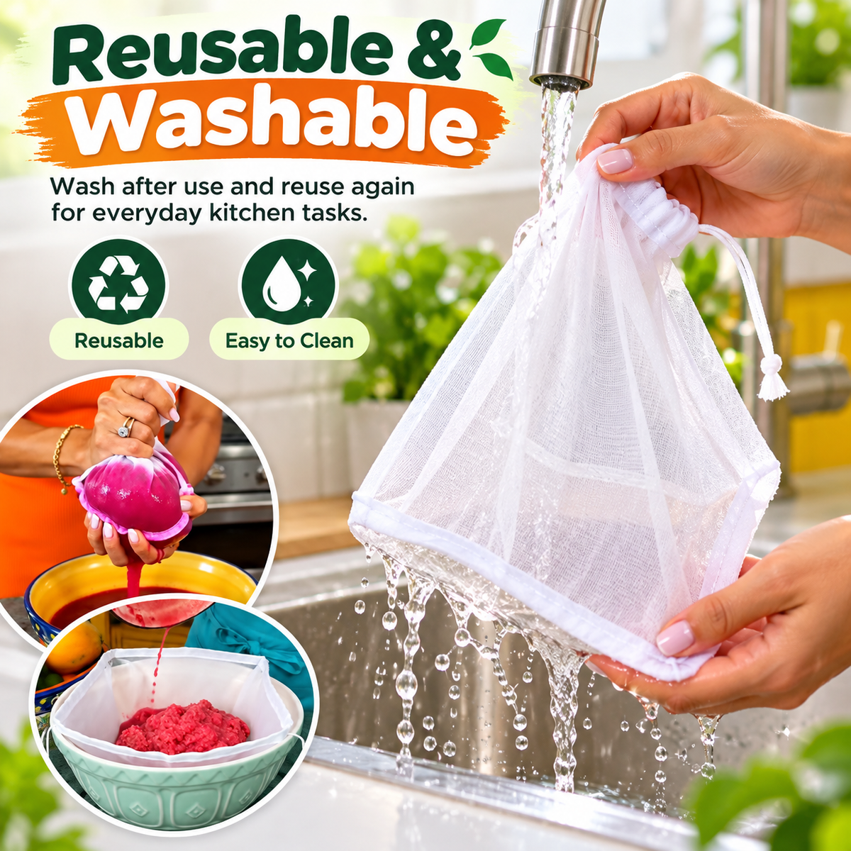 Universal Magic Reusable Strainer Bags