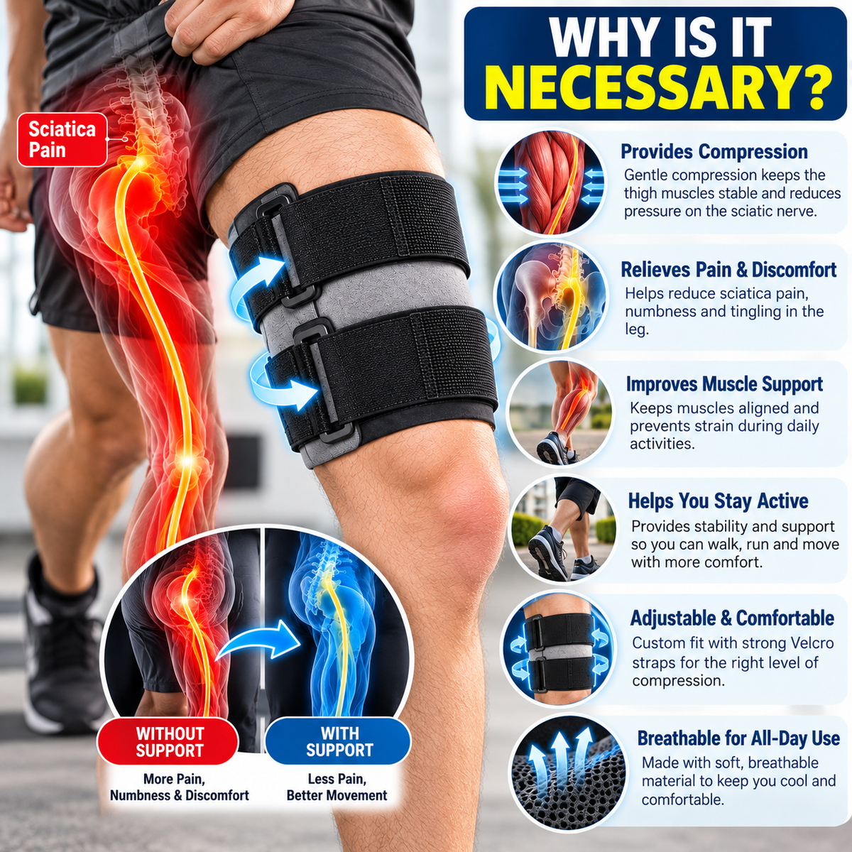 🦵 Sciatica Support Brace