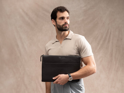 Leather Folio Laptop Bag