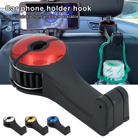 Car Headrest Organizer Hook with Phone Holder