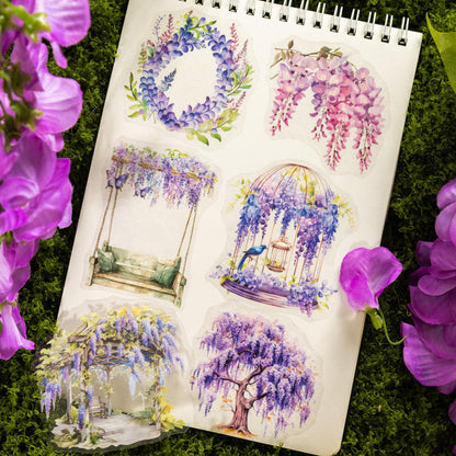 🌸✨ Wisteria Flower Decorative Stickers Set ✨🌸