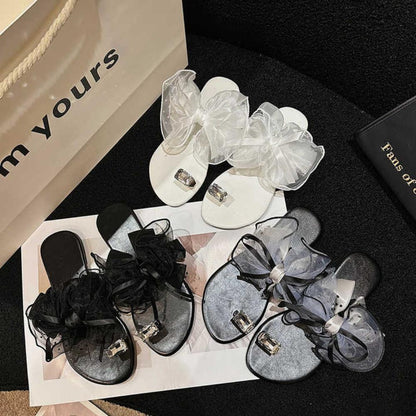 Bow Design Women's Flat Slippers