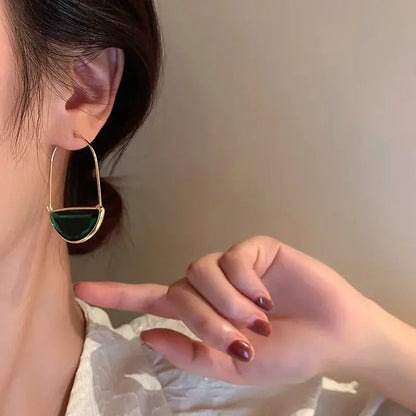 Elegant Emerald Statement Earrings ✨