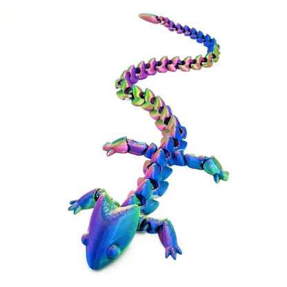 🌈🦎 Rainbow Articulated Lizard Toy
