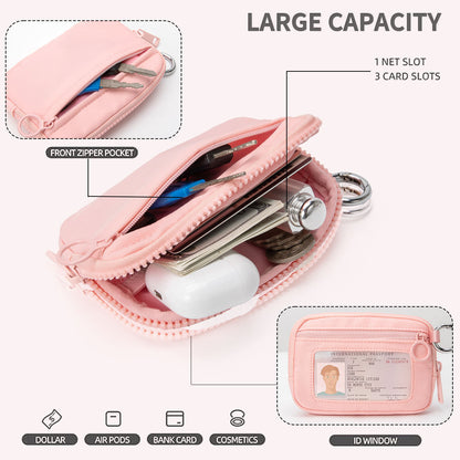 Mini Dual Pouch Wristlet Coin Bags Credit Card Holder🎒