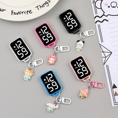 ⏰✨ Cute Mini LED Clock Keychain ✨🎀