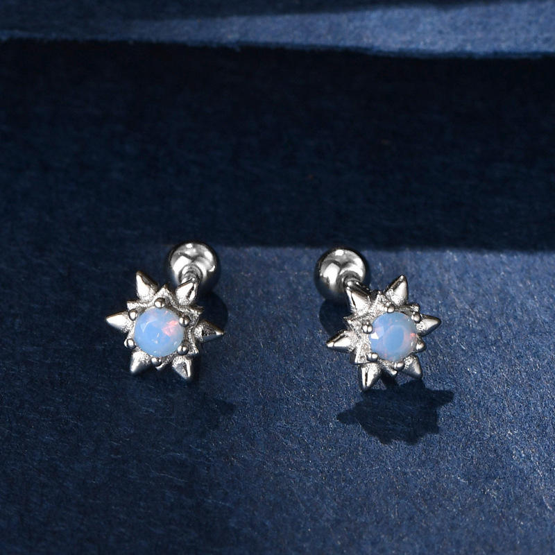 ✨ Starburst Crystal Stud Earrings – Dainty & Trendy 🌟