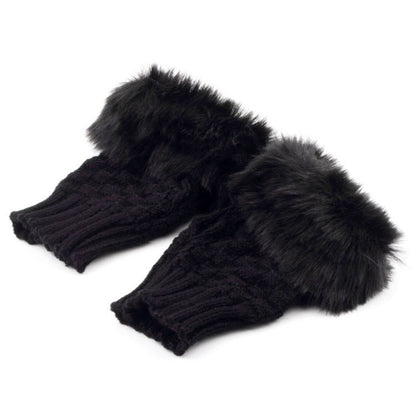 Women Faux Rabbit Fur Glove
