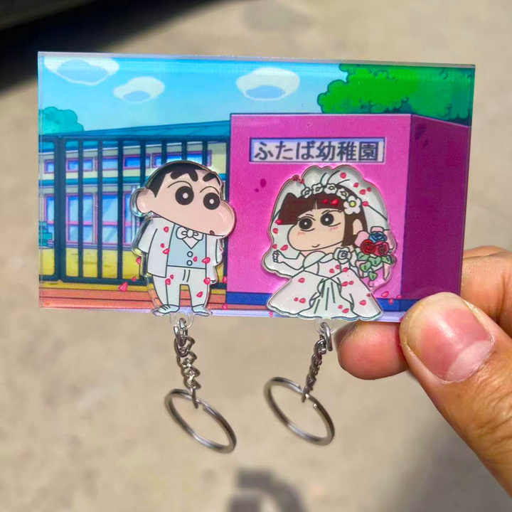 Acrylic Couple Key Chain