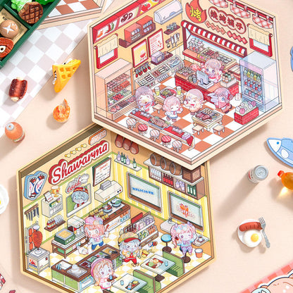 Mini Cartoon Bakery Playset Board 🧁🍞