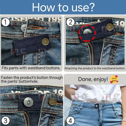 Adjustable Jeans Waist Extender Button 👖✨
