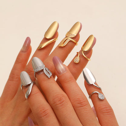 ✨ Elegant Abstract Open Ring Set ✨