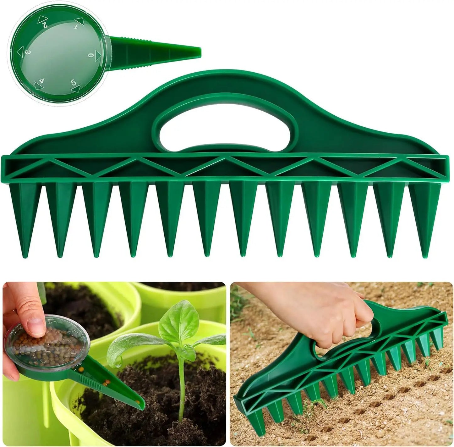 🌱 12-Hole Seed Drill (Seeder) 🌼for growing vegetables and flowers