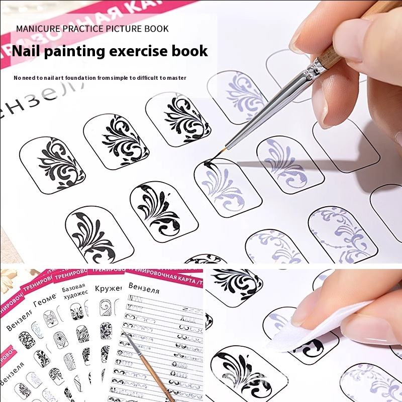 💅 Nail Art Painting Exercise Book ✨🎨