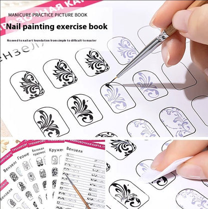 💅 Nail Art Painting Exercise Book ✨🎨
