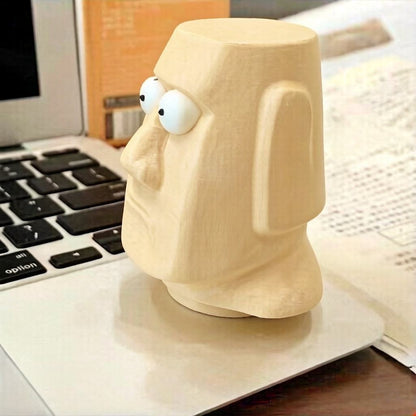 🗿 Funny Moai Push Toy / Desk Gadget